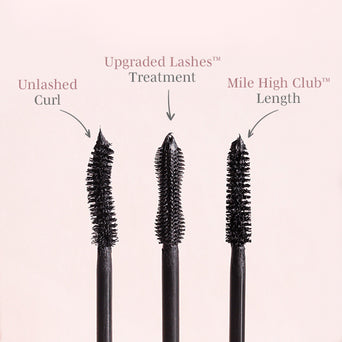 3 different mascara brushes for different mascara techniques