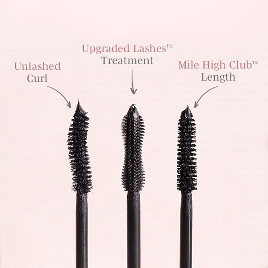 3 different mascara brushes for different mascara techniques